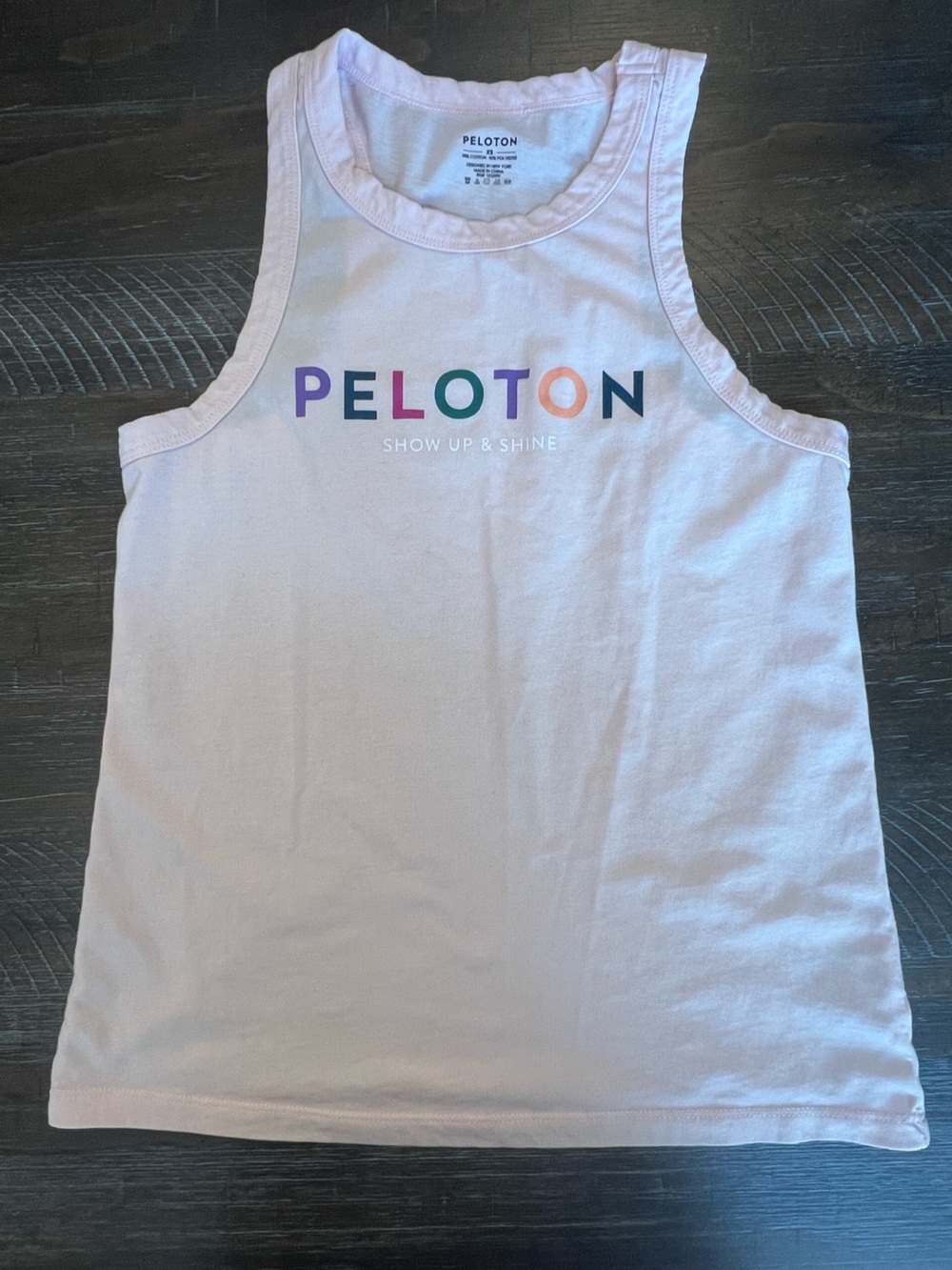 Peloton Pink Multicolor Logo Swing Tank Top XS